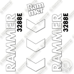 Fits Allied RAMMER 3288E Decal Kit Hammer