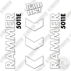 Fits Allied RAMMER 5011E Decal Kit Hammer