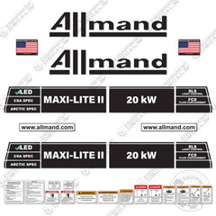 Fits Allmand Maxi Lite 2 Decal Kit Light Tower