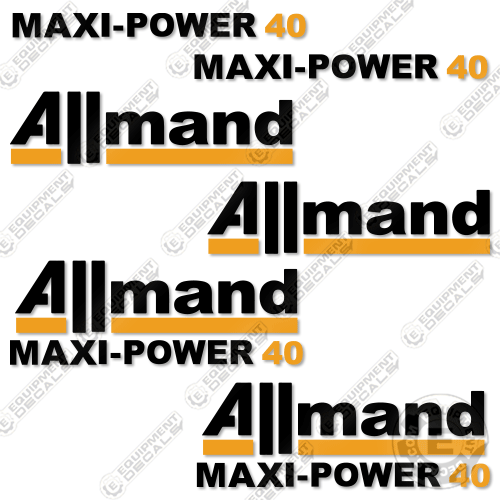 Fits Allmand Maxi-Power 40 Decal Kit Mobile Generator – Equipment Decals