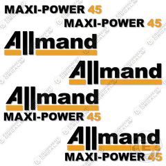 Fits Allmand Maxi-Power 45 Decal Kit Mobile Generator