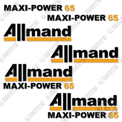 Fits Allmand Maxi-Power 65 Decal Kit Mobile Generator