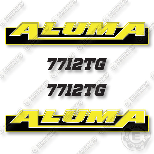 Aluma 7712TG Decal Kit Trailer - Aftermarket Kit