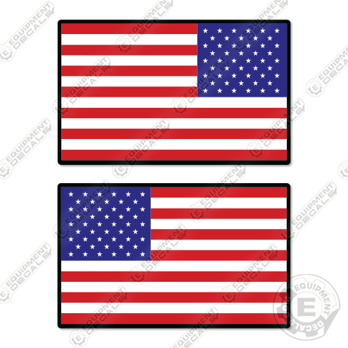 Fits American Flag Decal (8" x 14") - SET OF 2