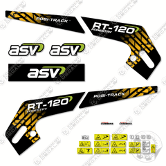 Fits ASV RT-120 Forestry Decal Kit Track Loader