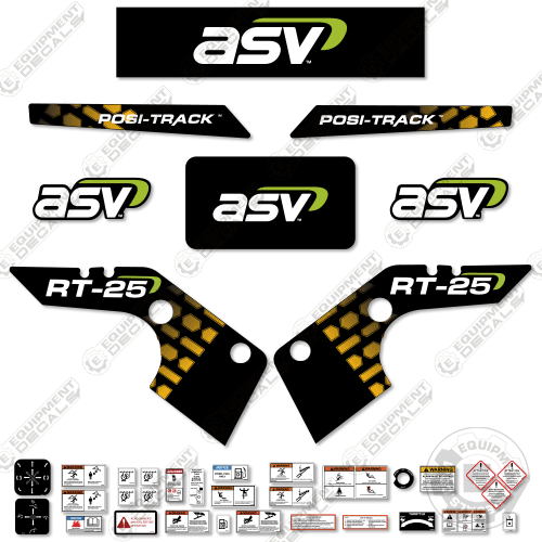 Fits ASV RT-25 Decal Kit Track Loader – Equipment Decals