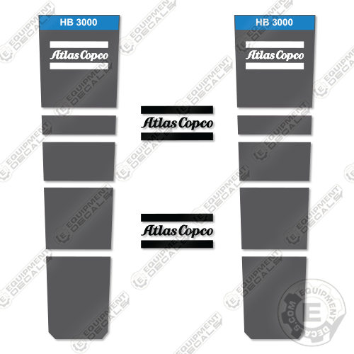 Fits Atlas Copco HB3000 Decal Kit Hammer