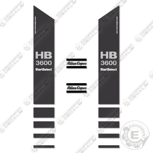 Fits Atlas Copco HB3600 Decal Kit Hammer