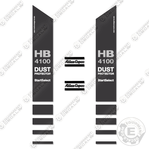 Fits Atlas Copco HB4100 Decal Kit Hammer
