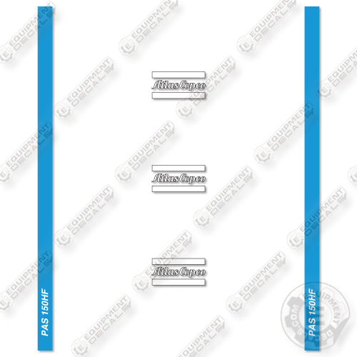 Atlas Copco PAS150HF Decal Kit Pump - Aftermarket Kit