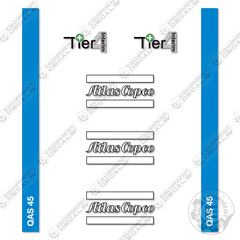 Fits Atlas Copco QAS 45 Decal Kit Generator