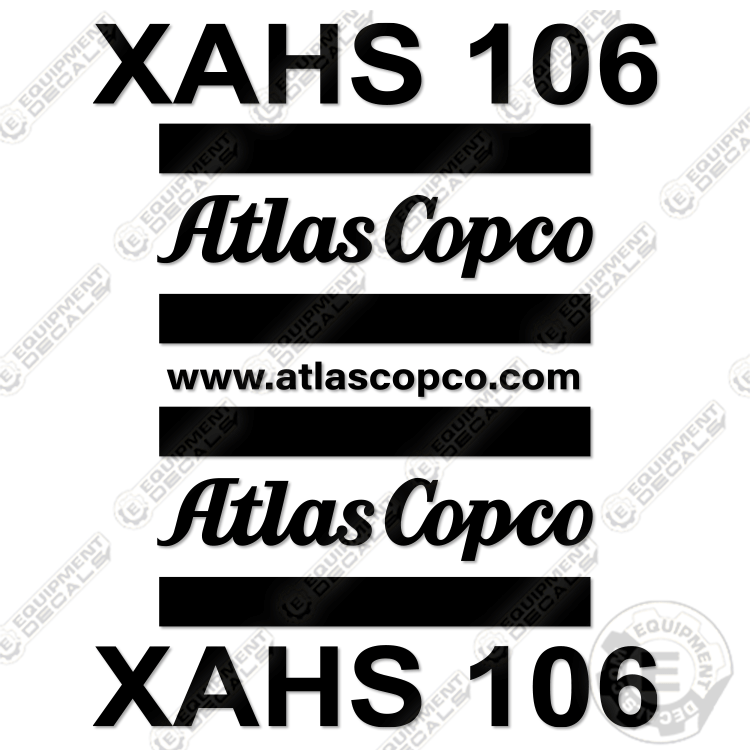 Fits Atlas Copco XAHS 106 Decal Kit Air Compressor