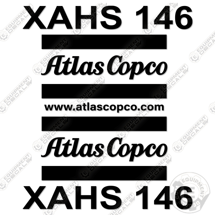 Fits Atlas Copco XAHS 146 Decal Kit Air Compressor
