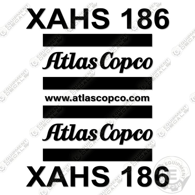 Fits Atlas Copco XAHS 186 Decal Kit Air Compressor