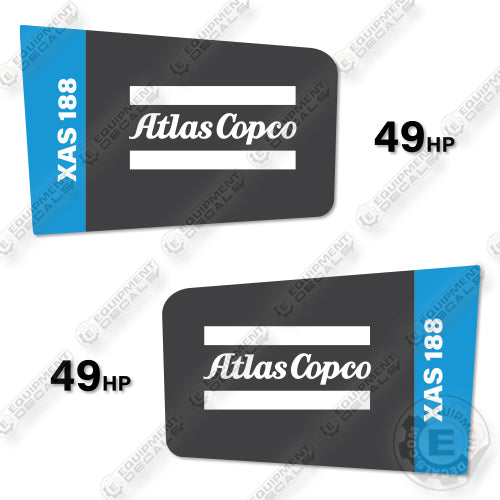 Fits Atlas Copco XAS188 Decal Kit Air Compressor