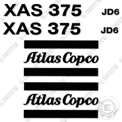 Fits Atlas Copco XAs 375 JD6 Decal Kit Compressor