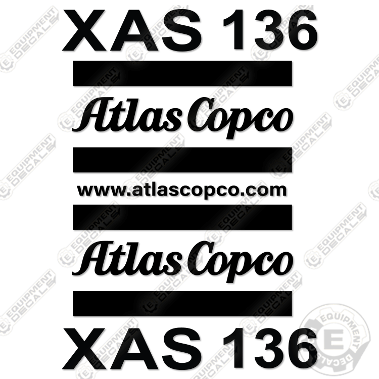 Fits Atlas Copco XAS 136 Decal Kit Air Compressor