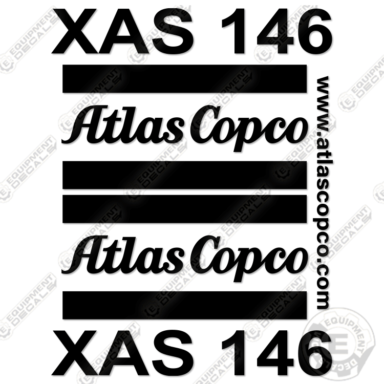 Fits Atlas Copco XAS 146 Decal Kit Air Compressor