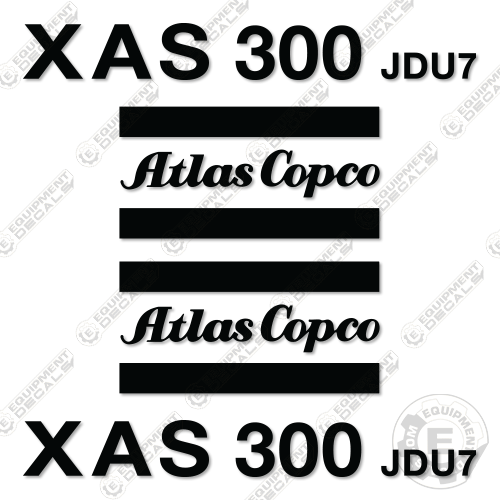 Fits Atlas Copco XAS300 JDU7 Decal Kit Air Compressor
