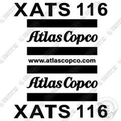 Fits Atlas Copco XATS 116 Decal Kit Air Compressor