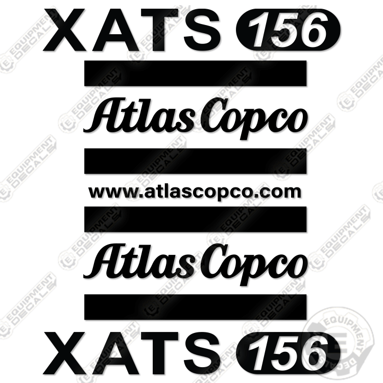 Fits Atlas Copco XATS 156 Decal Kit Air Compressor