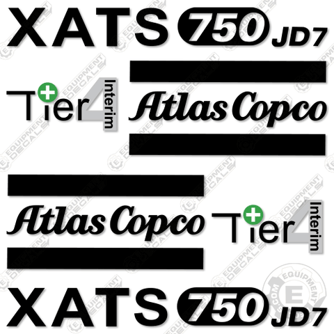 Fits Atlas Copco XATS 750 JD7 Decal Kit Compressor