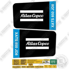 Fits Atlas Copco XATS 850 JD8 Decal Kit Air Compressor