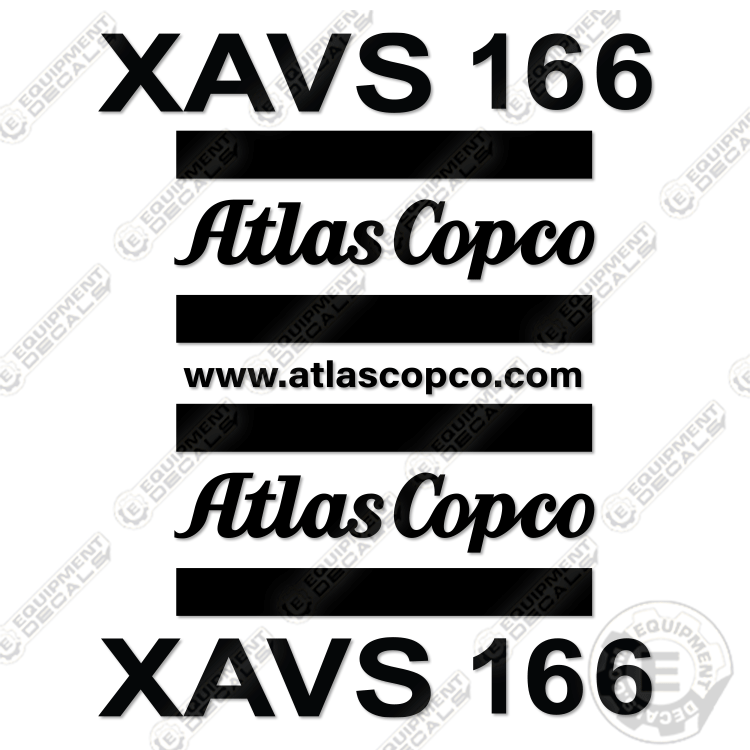 Fits Atlas Copco XAVS 166 Decal Kit Air Compressor