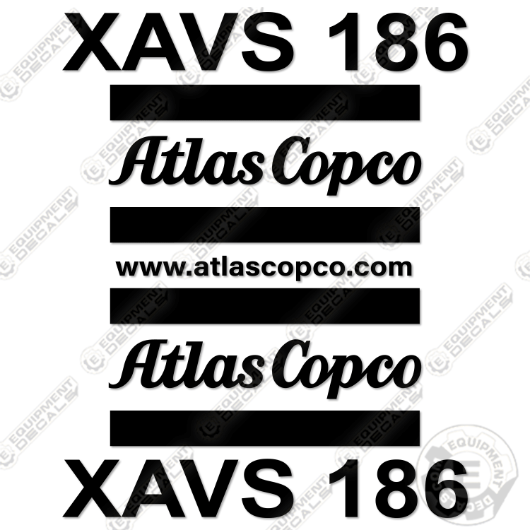 Fits Atlas Copco XAVS 186 Decal Kit Air Compressor