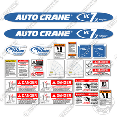 Fits AutoCrane HC7X Decal Kit Crane Truck