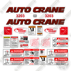 AutoCrane 3203 RED Decal Kit Crane -Aftermarket Kit