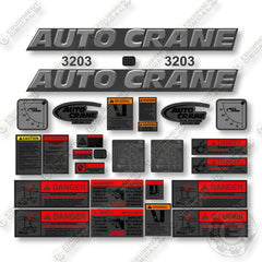 AutoCrane 3203 Decal Kit Crane - Dark Grey  - Aftermarket Kit