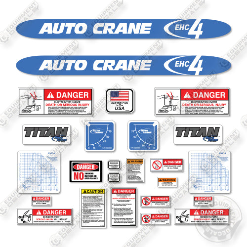 AutoCrane ECH4 Decal Kit Crane - Aftermarket Kit