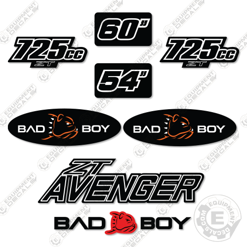 Fits Bad Boy 725CC Decal Kit Mower