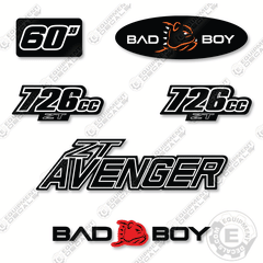 Fits Bad Boy 726CC ZT Avenger Decal Kit Mower