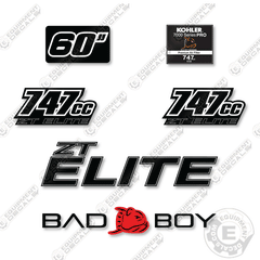 Fits Bad Boy 747CC ZT Elite Decal Kit Mower