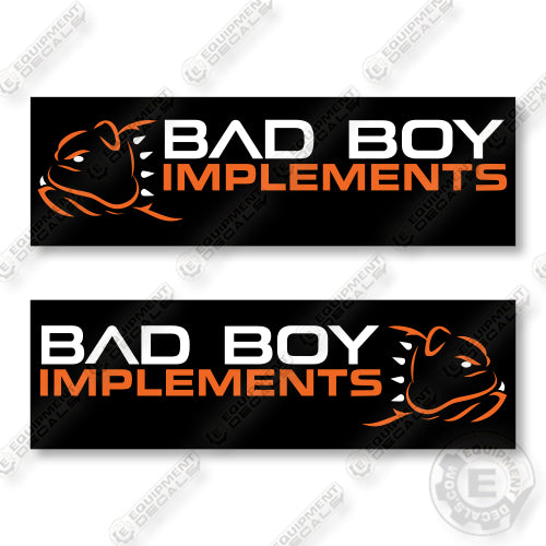 Bad Boy Implements 13 Inch Set of 2 Decal Kit Mower - Aftermarket Kit