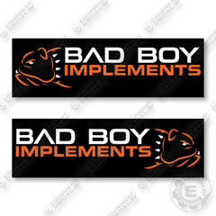 Bad Boy Implements 13 Inch Set of 2 Decal Kit Mower - Aftermarket Kit