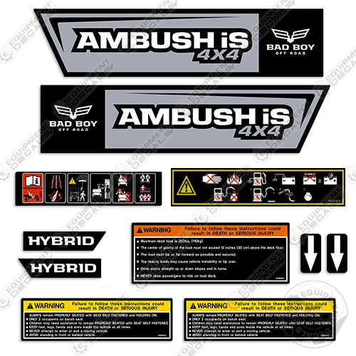Fits Bad Boy Buggy Ambush iS UTV Decal Kit