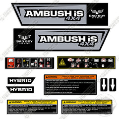 Fits Bad Boy Buggy Ambush iS UTV Decal Kit