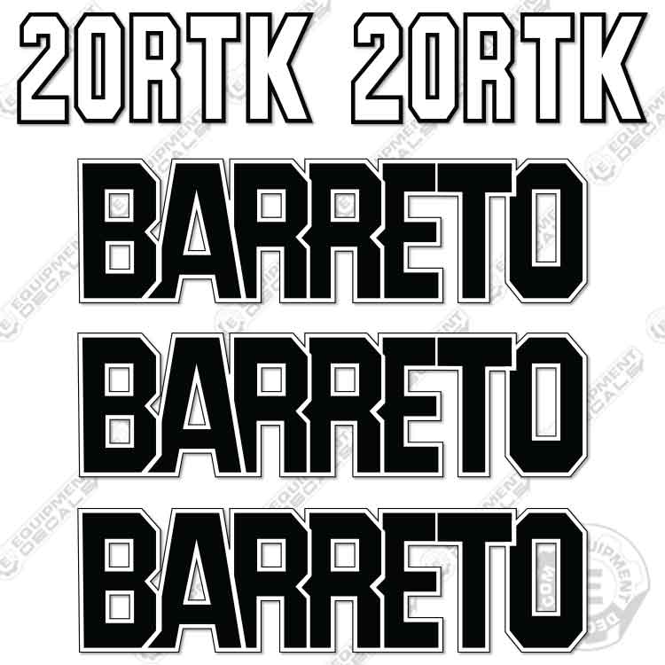 Fits Barreto Trailer 20RTK Decal Kit