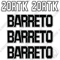 Fits Barreto Trailer 20RTK Decal Kit