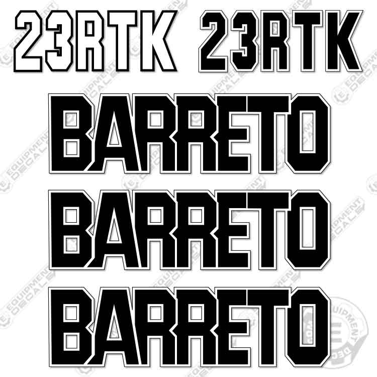 Fits Barreto Trailer 23RTK Decal Kit