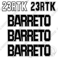 Fits Barreto Trailer 23RTK Decal Kit