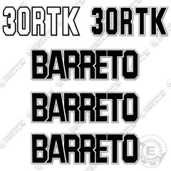 Fits Barreto Trailer 30RTK Decal Kit