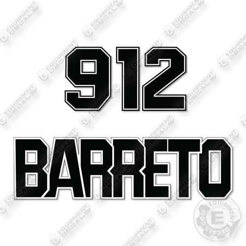Fits Barreto 912 Trencher Decal Kit