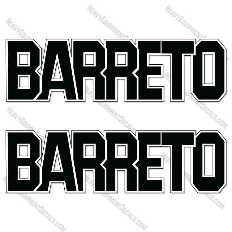 Fits Barreto Trailers Decal Logo (Set of 2)