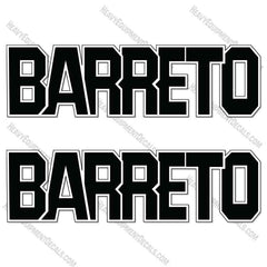 Fits Barreto Trailers Decal Logo (Set of 2)