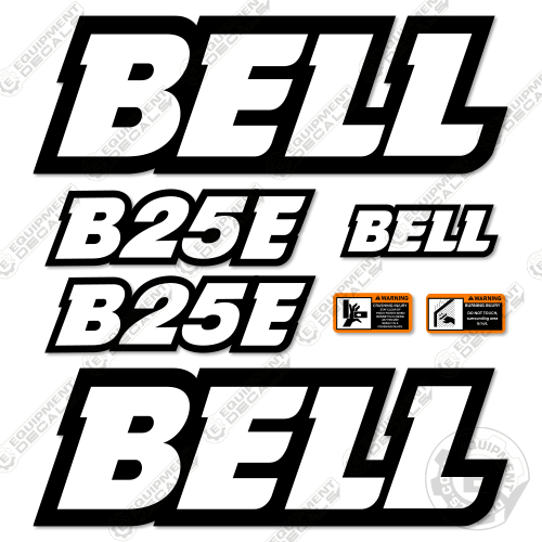 Bell Decals Fits Bell B25E Decal Kit Articulated Dump Truck – Equipment Decals