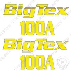 Fits Big Tex 100A Trailer Decal Kit
